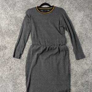Gray Long Sleeve Dress